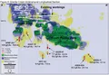 Underground mine section map showing Ogee and South Pacific zones, resources, workings and gold drill results.